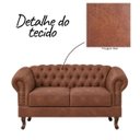 Ver imagem 5 de Namoradeira Chesterfield Duque 2 Lugares em Dallas Avelã