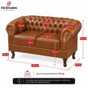Ver imagem 6 de Namoradeira Chesterfield Duque 2 Lugares em Dallas Avelã