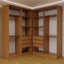 Ver imagem 6 de Guarda-Roupa Casal Modulado Genova 8 Portas 6 Gavetas Freijó/Cinza - Panorama Móveis