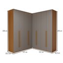 Ver imagem 4 de Guarda-Roupa Casal Modulado Genova 8 Portas 6 Gavetas Freijó/Cinza - Panorama Móveis