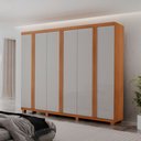 Ver imagem 1 de Guarda Roupa Casal Ortiz Mdf 6 Portas e 2 Gavetas com Pés Moderna Mobília