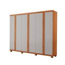 Ver imagem 2 de Guarda Roupa Casal Ortiz Mdf 6 Portas e 2 Gavetas com Pés Moderna Mobília