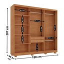 Ver imagem 3 de Guarda Roupa Casal Ortiz Mdf 6 Portas e 2 Gavetas com Pés Moderna Mobília