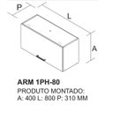 Ver imagem 2 de Armário Geladeira Essence Porta Basculante 80cm - Itatiaia Fendi/gris