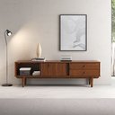 Ver imagem 7 de Rack para Sala Tv 75 Madeira 2 Gavetas Castanho 175 Cm Simona