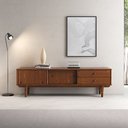 Ver imagem 1 de Rack para Sala Tv 75 Madeira 2 Gavetas Castanho 175 Cm Simona