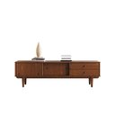 Ver imagem 4 de Rack para Sala Tv 75 Madeira 2 Gavetas Castanho 175 Cm Simona