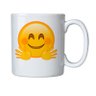 Caneca de Porcelana Emoji Acenando com as Duas Maos - 1