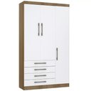 Ver imagem 1 de Guarda-roupa Modulado 132cm 3 Portas 4 Gavetas Paris Luciane