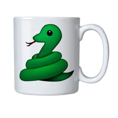 Xícara De Espresso Cobra verde engraçado com desenhos de maraca