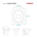 Ver imagem 3 de Tampa de Vaso Sanitário Loren One Bege Claro para Bacia Lorenzetti