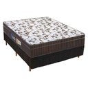 Ver imagem 1 de Cama Box Casal: Colchão Ortopédico Polar D28/EP Orthoface + Base CRC Rústico Black(138x188)