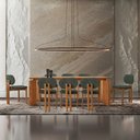 Ver imagem 1 de Mesa de Jantar Nala 220cm Madeira Tampo Laminado com 8 Cadeiras Nala
