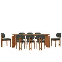 Ver imagem 2 de Mesa de Jantar Nala 220cm Madeira Tampo Laminado com 8 Cadeiras Nala