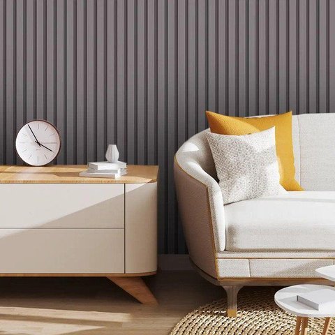 Papel de Parede Adesivo Ripado Ameixa Elegante Fino Gh Papel de Parede 2,8m