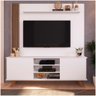 Painel Para Tv Até 60 Polegadas Com Rack 2 Portas Estilare Móveis Branco Com Madeirado - 3