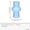Ver imagem 7 de Vaso Decorativo de Vidro Azul 20x12x12cm Enfeite Sala Mesa Estante Aparador