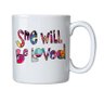 Caneca de Porcelana She Will Be Loved Marrom Five Banda - 1