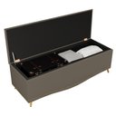 Ver imagem 4 de Cabeceira Cama Box Casal Queen 160cm com Calçadeira Baú Imperial J02 Corano Areia