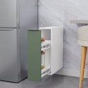Ver imagem 4 de Balcão Suspenso Porta Tempero 20cm sem Tampo Ipanema CabeCasa MadeiraOriginals Branco/Verde Folha