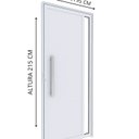 Ver imagem 3 de Porta de Alumínio de Giro Lambri com Puxador de 60 cm 215x95cm Lucasa Ideale Abertura Esquerda Branco