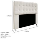 Ver imagem 6 de Cabeceira Estofada Mel 140 Cm Casal Suede Bege