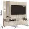 Estante Home Para TV 65 Polegadas 6491 Calacata Off White Madetec - 3