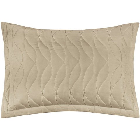 Porta Travesseiro Toque Acetinado 100% Poliéster 50x70cm Altenburg Bege Tan