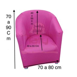 Capa Poltrona Ferradura:rosa Pink - 2