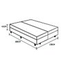 Base Box Baú Casal Bipartido AColchoes Sintético Marrom 41x138x188 - 3