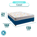 Ver imagem 3 de Colchão Casal D20 + Box Azul - D20 Inducol