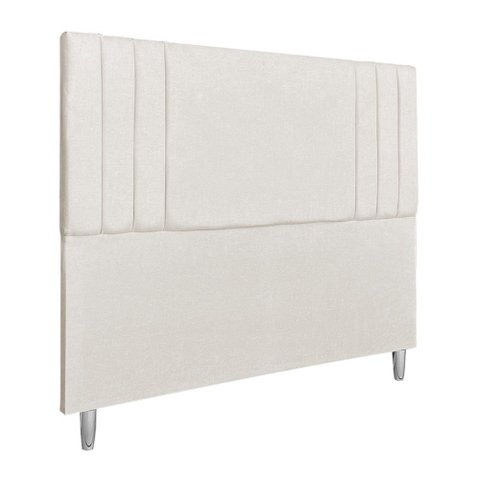 Cabeceira Casal 1,40m Viena Linho Bege Dal Poz Estofados