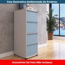 Ver imagem 6 de Armário de Arquivo de Aço Pandin 4 Gavetas Gavetas Cinza/azul Dali