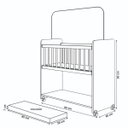 Ver imagem 2 de Mini Berço Outside com Rodinhas e Suporte para Mosquiteiro Cor:branco