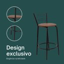 Ver imagem 4 de Kit 6 Banquetas para Bancada Flórida Preta 60cm Cozinha Gourmet Balcão Ilha Piscina Área de Lazer