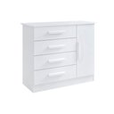 Ver imagem 1 de Cômoda Firenze 4 Gavetas 1 Porta Branco D'doro