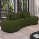 Ver imagem 1 de Sofá 4 Lugares 240cm Orgânico Mellanie Linho Verde Z32 - Mpozenato