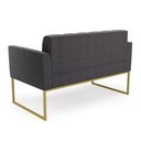 Ver imagem 7 de Sofá Namoradeira 2 Lugares Industrial Dourado Elisa Bouclê D03 - D’Rossi