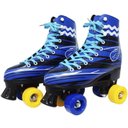 Ver imagem 3 de Patins Clássico Tradicional Quad 4 Rodas Roller de Rua Masculino Azul Tamanho 30 Importway BW-020-