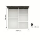 Ver imagem 3 de Armário de Banheiro 65cm 02 Portas com Espelho Ref 502 - Branco/Portoro