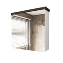 Ver imagem 2 de Armário de Banheiro 65cm 02 Portas com Espelho Ref 502 - Branco/Portoro
