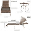 Ver imagem 3 de Espreguiçadeira Regulável em Alumínio para Piscina e Jardim Catar Marrom/Argila
