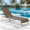 Ver imagem 1 de Espreguiçadeira Regulável em Alumínio para Piscina e Jardim Catar