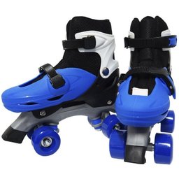 Patins Clássico Quad 4 Rodas Roller de Rua Masculino Azul Tamanho 29 30 31 32 Importway BW-016-AZ - 2