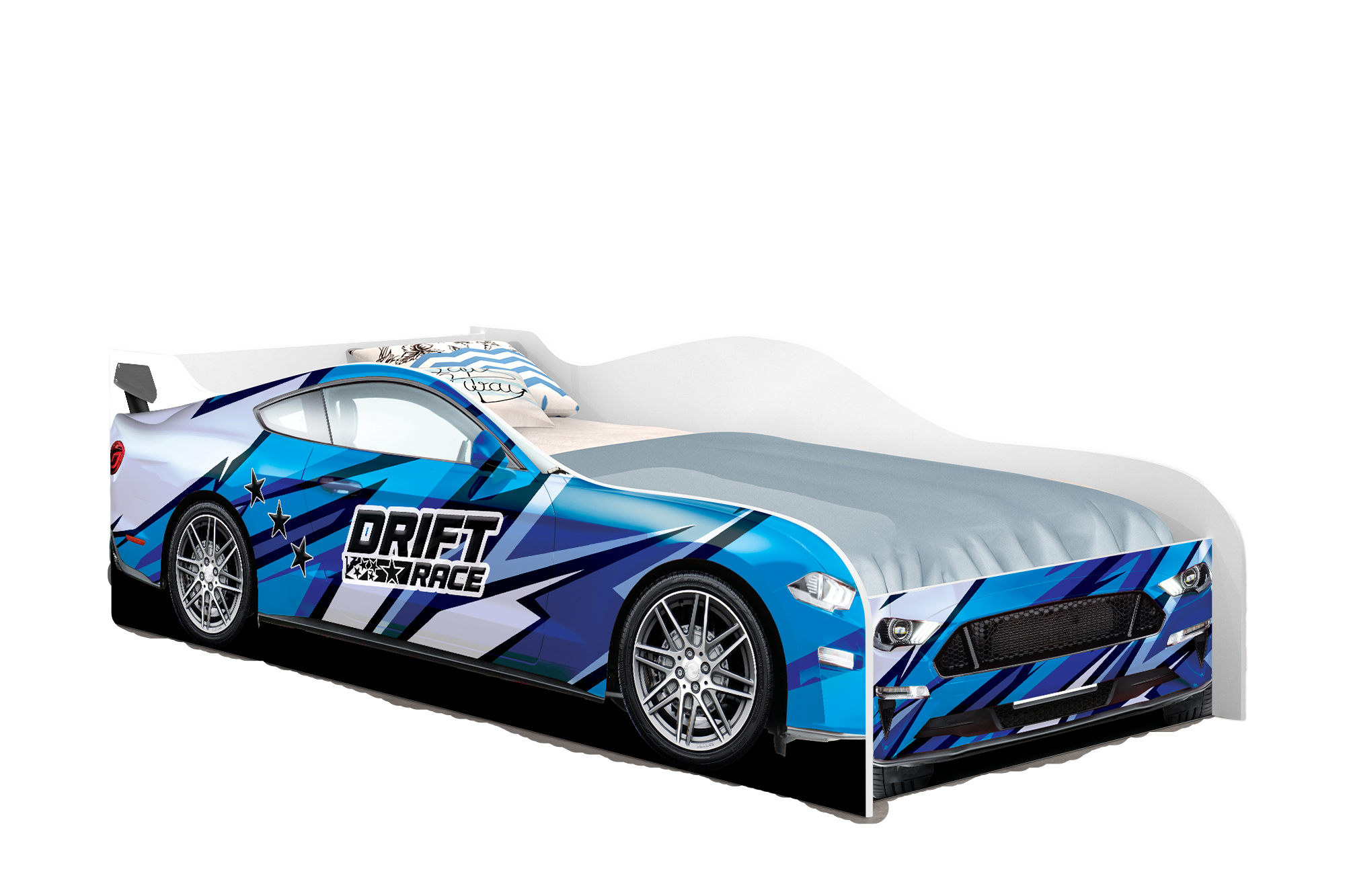 Cama carro solteiro drift 188x88 cm branco