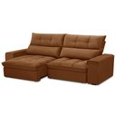 Ver imagem 7 de Sofá Retrátil Reclinável para Sala 3 Lugares 230cm Asaph F04 Veludo Terracota - Lyam Decor