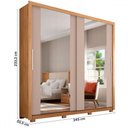 Ver imagem 4 de Guarda-roupa Casal Praticus Double Lux 2 Portas 4 Gavetas com Espelho Buriti/fendi - Caemmun