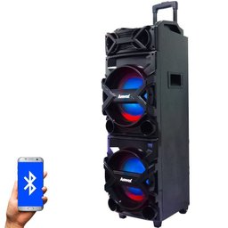 Caixa Som Amplificada Bluetooth 750W Rms Turbo Mp3 Fm USB SD Aux LED Bivolt Amvox Aca 750 - 1