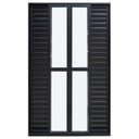 Ver imagem 1 de Porta Balcão de Correr com Veneziana de Alumínio Preto 6 Folhas Hale Esquadrias - 2.10(A) X 1.50(L)