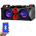 Ver imagem 1 de Caixa Som Amplificada Bluetooth 150W Rms Mp3 Fm USB SD Aux LED Bivolt Amvox Aca 768 Preta